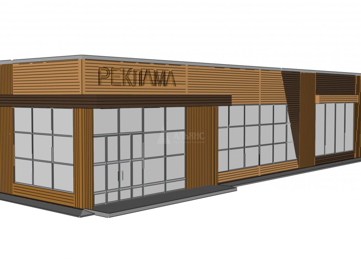 3D визуализация Придорожное кафе из сэндвич-панелей - фото 15