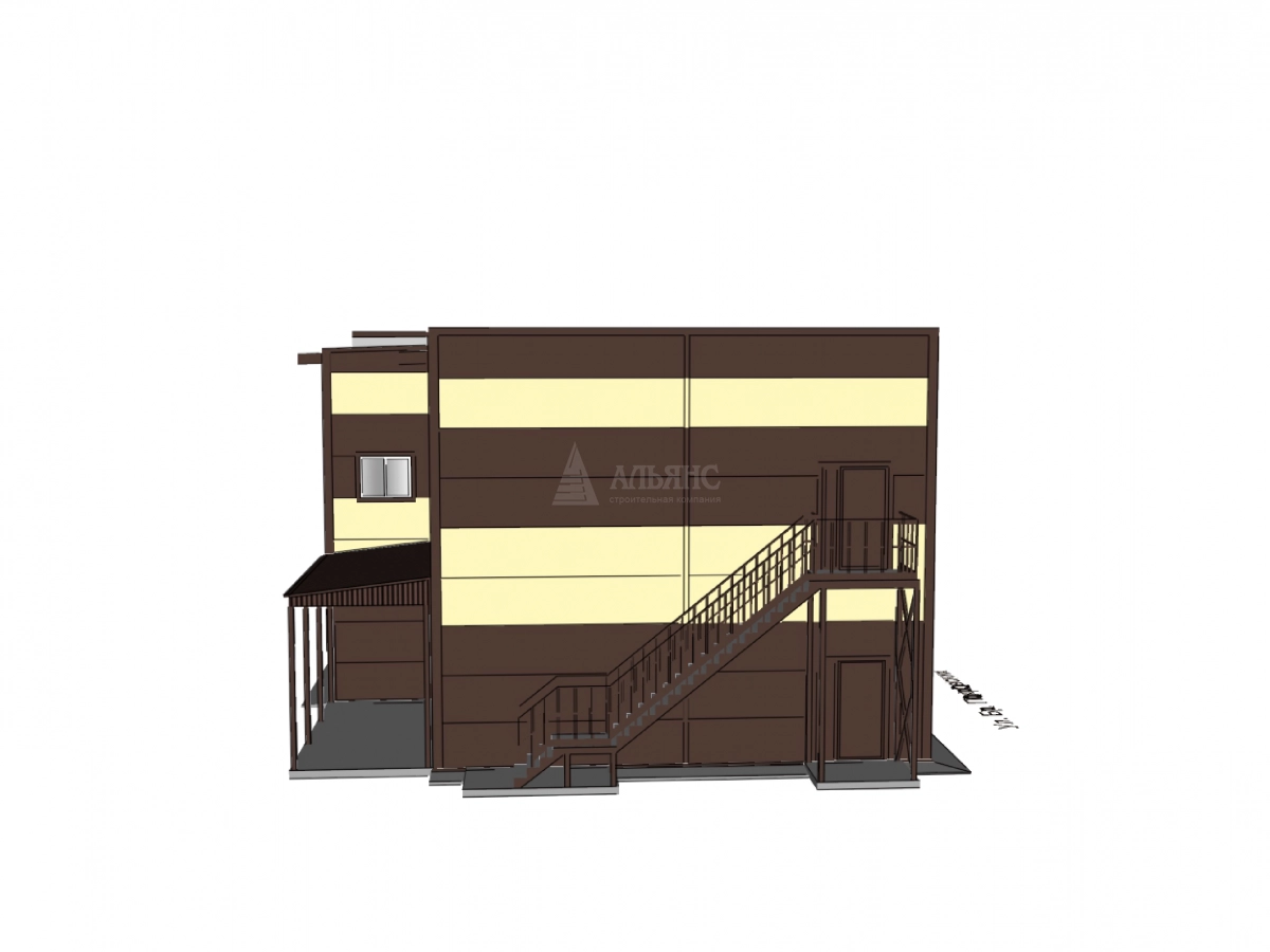 3D визуализация Магазин из сэндвич-панелей - фото 14