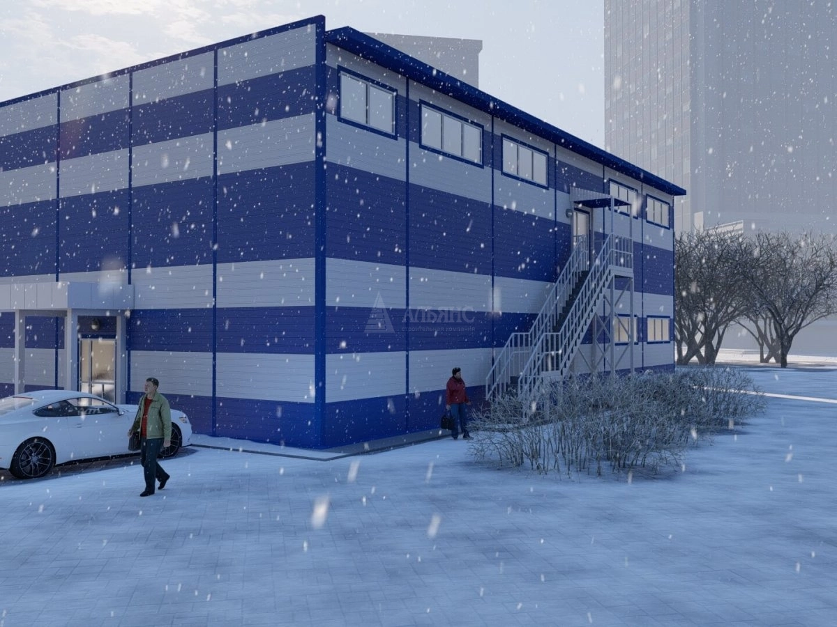 3D визуализация Торговый Центр из сэндвич-панелей - фото 3