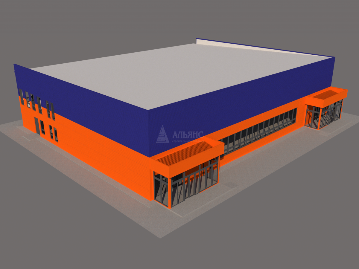 3D визуализация Магазин из сэндвич-панелей - фото 9