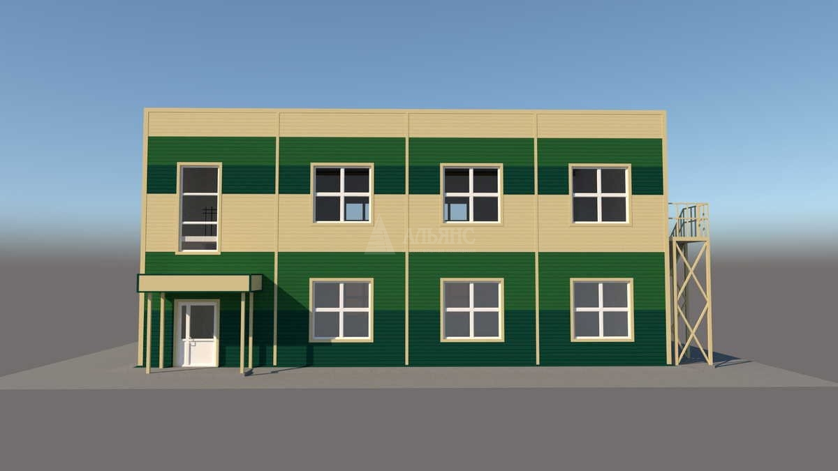 3D визуализация Офис из сэндвич-панелей - фото 6