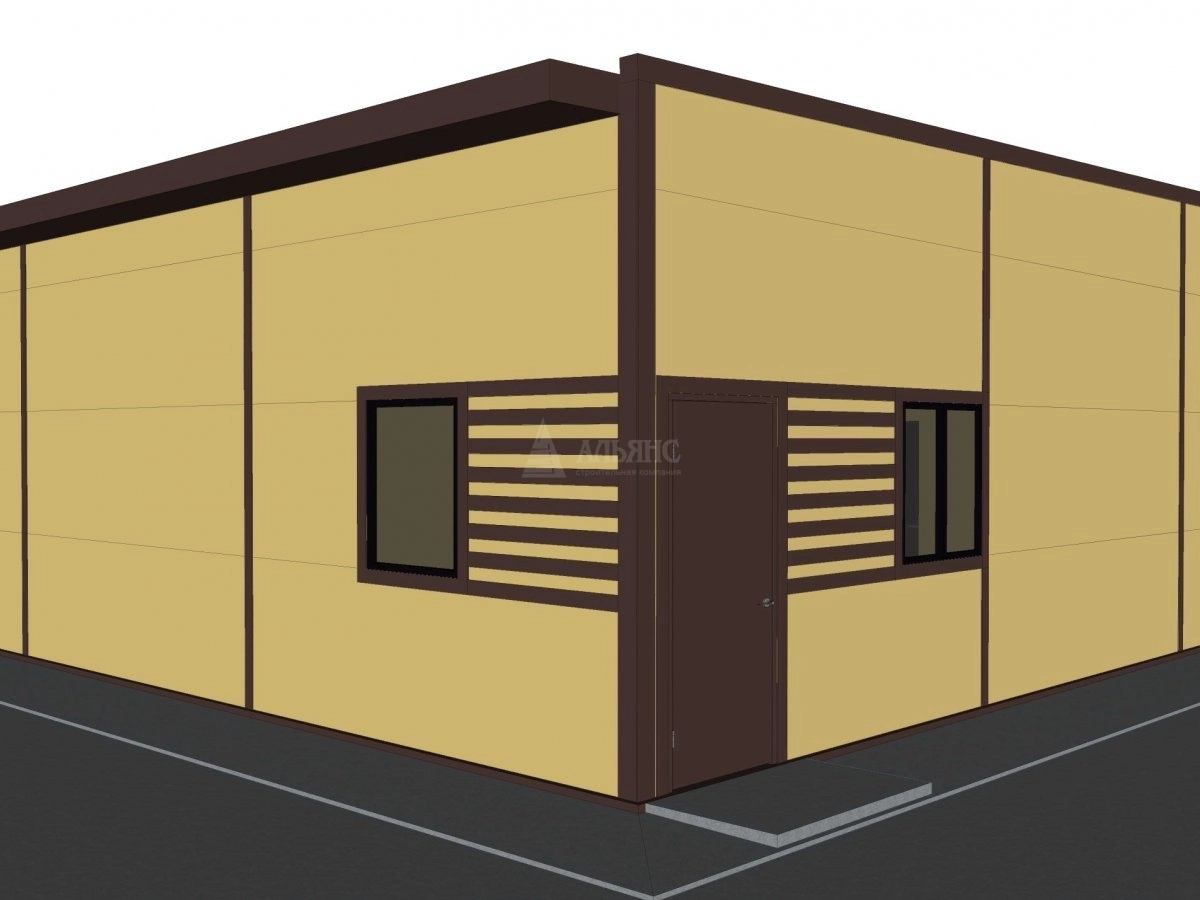 3D визуализация Магазин из сэндвич-панелей - фото 7