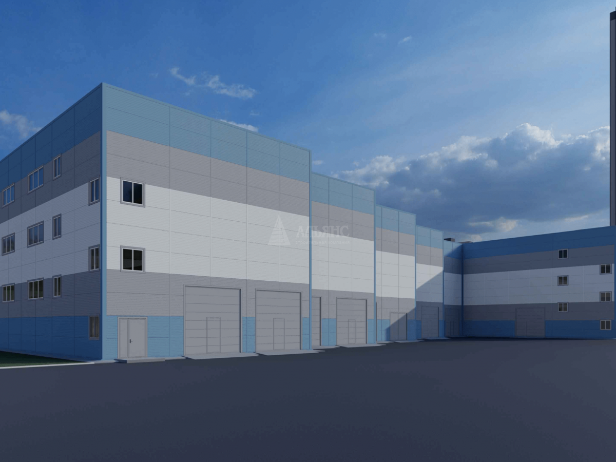 3D визуализация Склад из сэндвич-панелей - фото 3